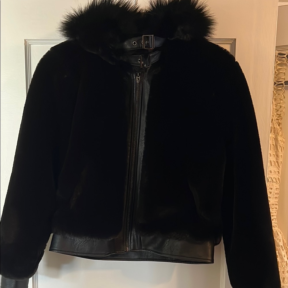 BLANKNYC Luxurious Black Faux Fur Jacket